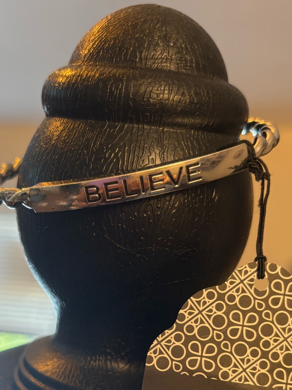 BELIEVE brass Tone Inspirational Bracelet